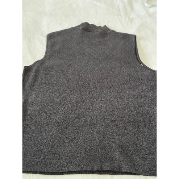 Vintage Liz Claiborne Liz & Co Gray 100% Cotton Sweater Vest Size Large - Picture 4 of 5
